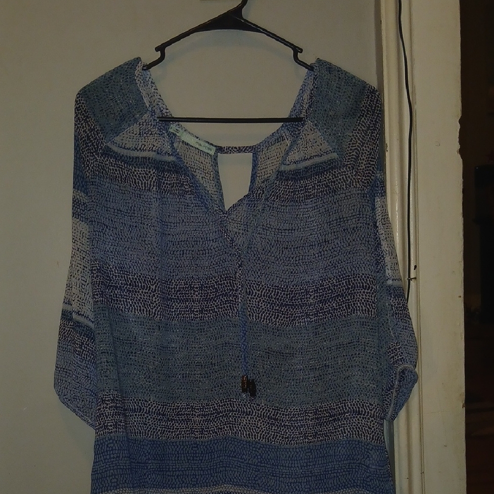 Maurices Blue and White Women's Blouse